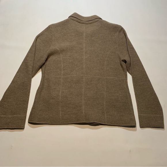 Women's Jane Ashley Medium Button Up Wool Sweater Cardigan Beige - Picture 9 of 9